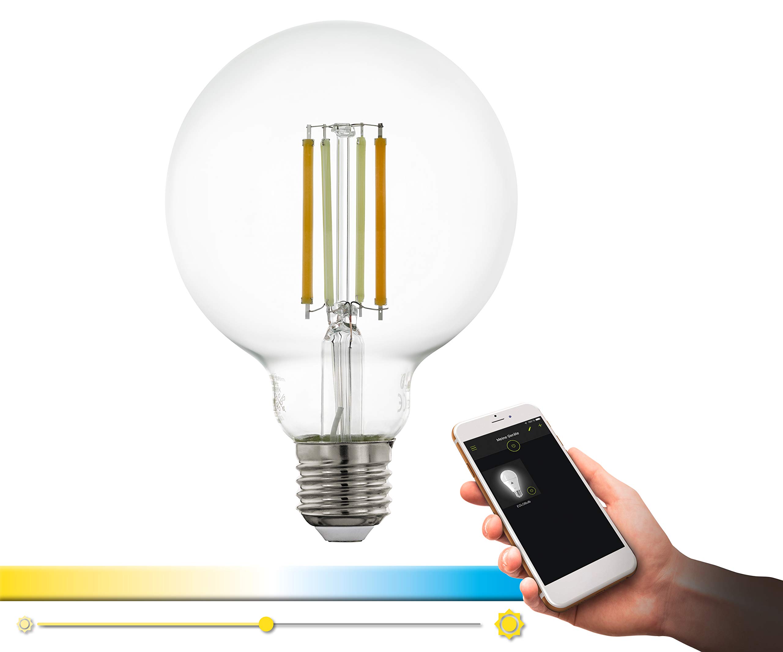 EGLO connect LED E27 lampa, Smart Home vintage żarówka przezroczysta