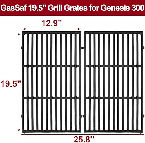 Miniatura 2 de GasSaf Rejillas de parrilla de 19.5 pulgadas de repuesto para parrilla de gas Weber 7524, 7528, Genesis 300 E310 E320 E330 S310 S320 S330 EP310