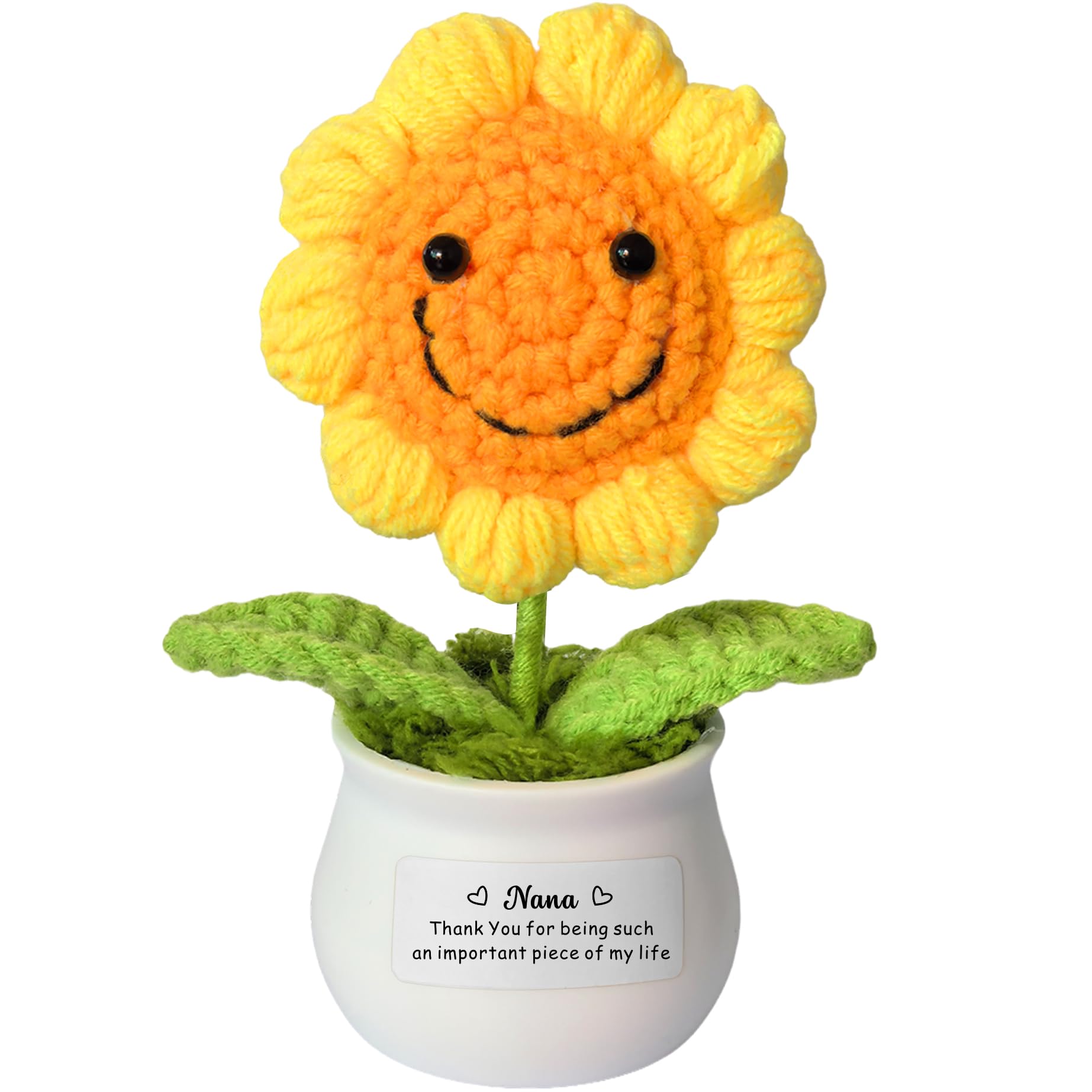 JMIMO Nana Gifts Nana Mothers Day Christmas Birthday Gifts Handmade Sunflower Crochet Present
