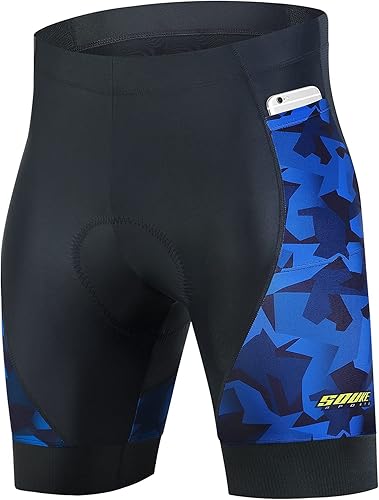 Miniatura 7 de Souke Sports Pantalones cortos acolchados de ciclismo para hombre pantalones cortos de ciclismo cómodos para ciclismo de carretera con bolsillo