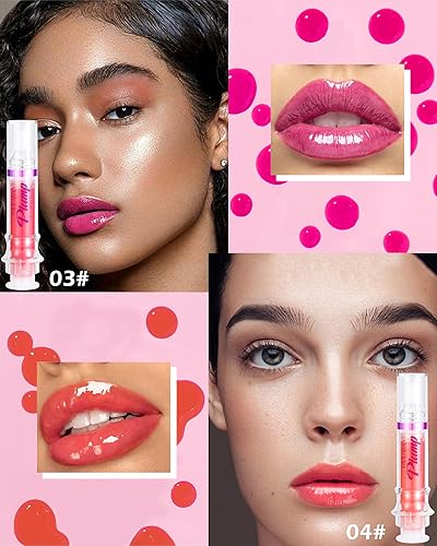 Miniatura 2 de Refuerzo para rellenar los labios, 2 colores, aceite de labios picante, brillo de labios, regordete y pout lips, hidratante y da volumen al glaseado