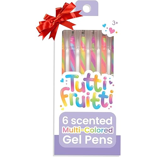 Ooly Scented Tutti Fruitti Color Changing Gel Pens Set of 6-1.00mm NIB, Color Changing as you Write, Pens for Kids and Adults, Art and Stationery Supplies, Christmas Pens for Kids