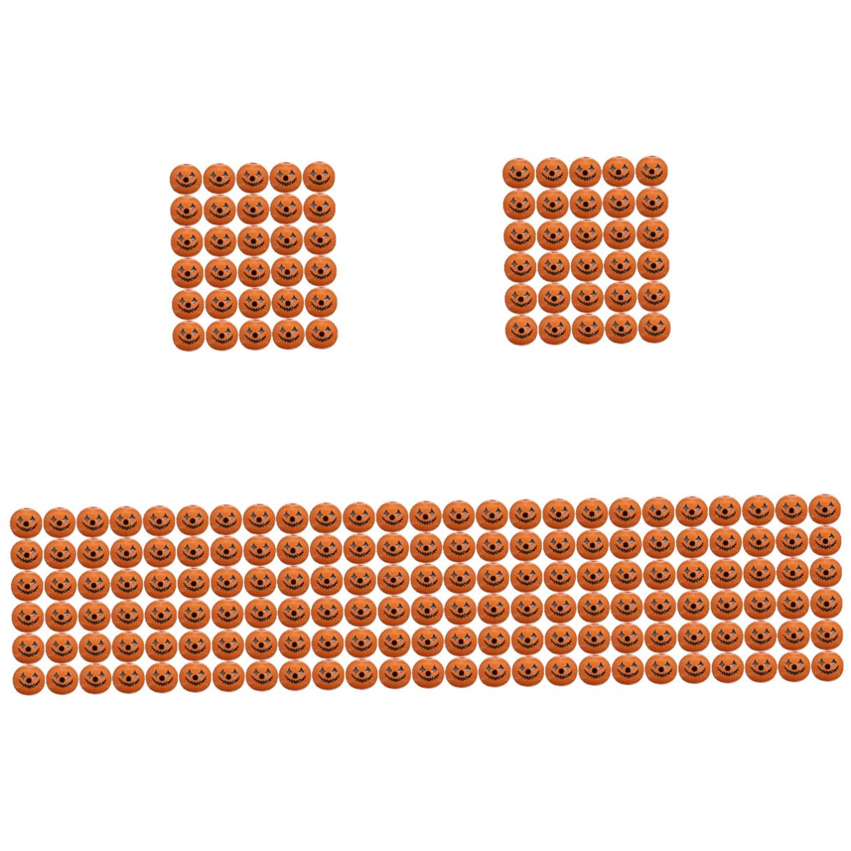 Abaodam 210 Stück Holzperlen und Selbstgemacht Schmuck Zubehör Rund ohne Grate Halloween Orange Kürbis Glatte Oberfläche zum Basteln von Armbändern