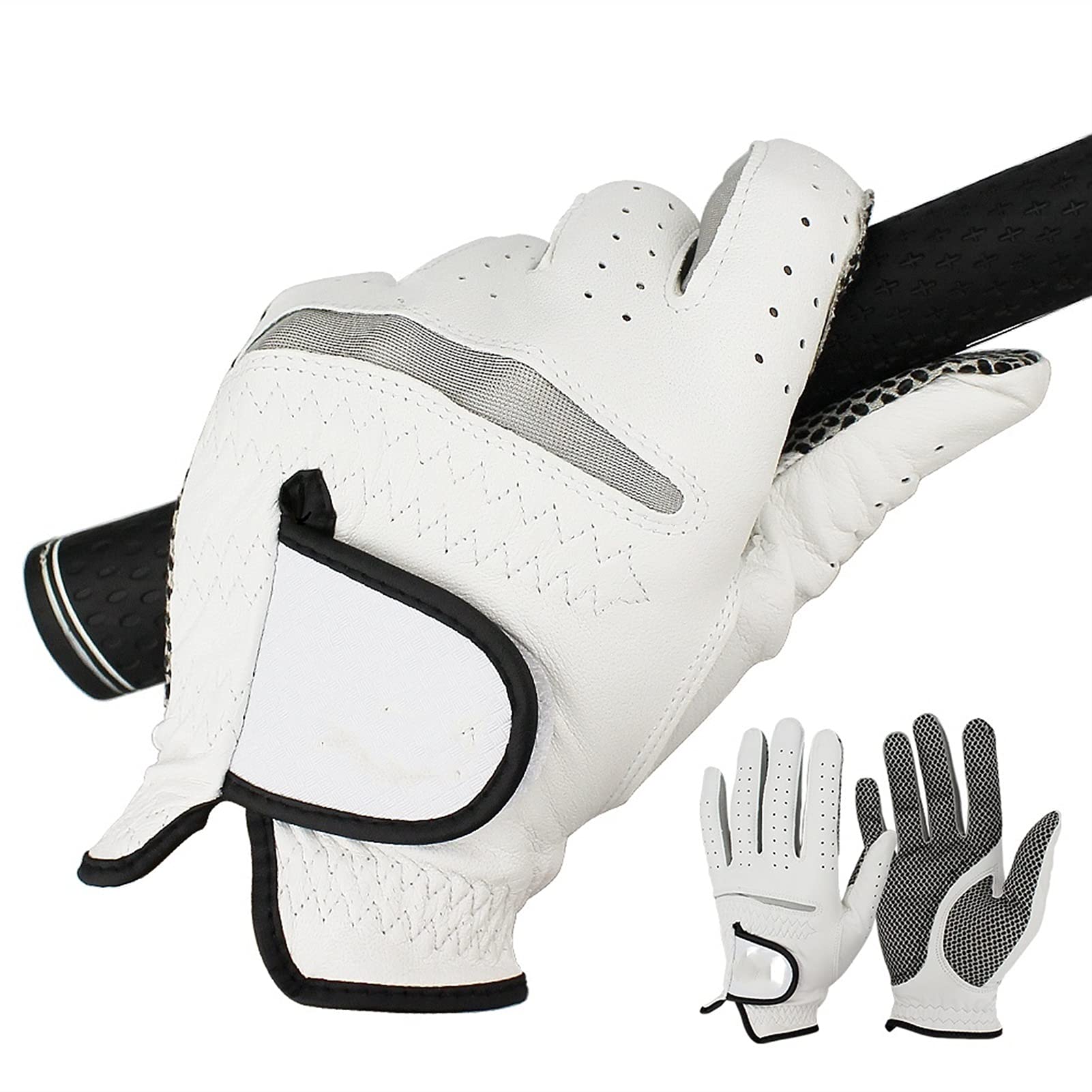 LATEAU Golf Handschuh 6 stücke Golfhandschuhe Herren Golfhandschuh Weiches Atmungsaktives ledernes Leder rutschfestes Design