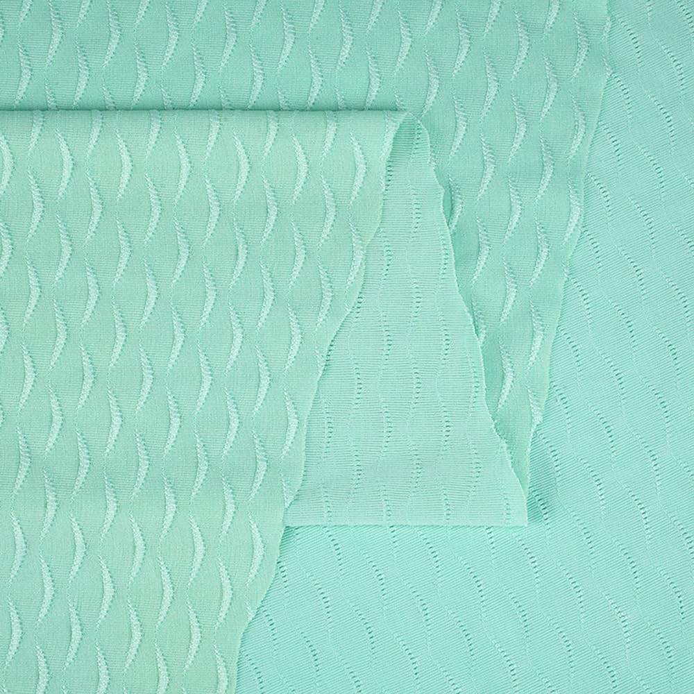 Tela de punto jacquard de 3 m x 165 cm, venta por metros, tela de jersey con estampado de luna, tejido jacquard elástico para coser, tejido para puños, tejido de algodón, elástico para bañador, yoga,