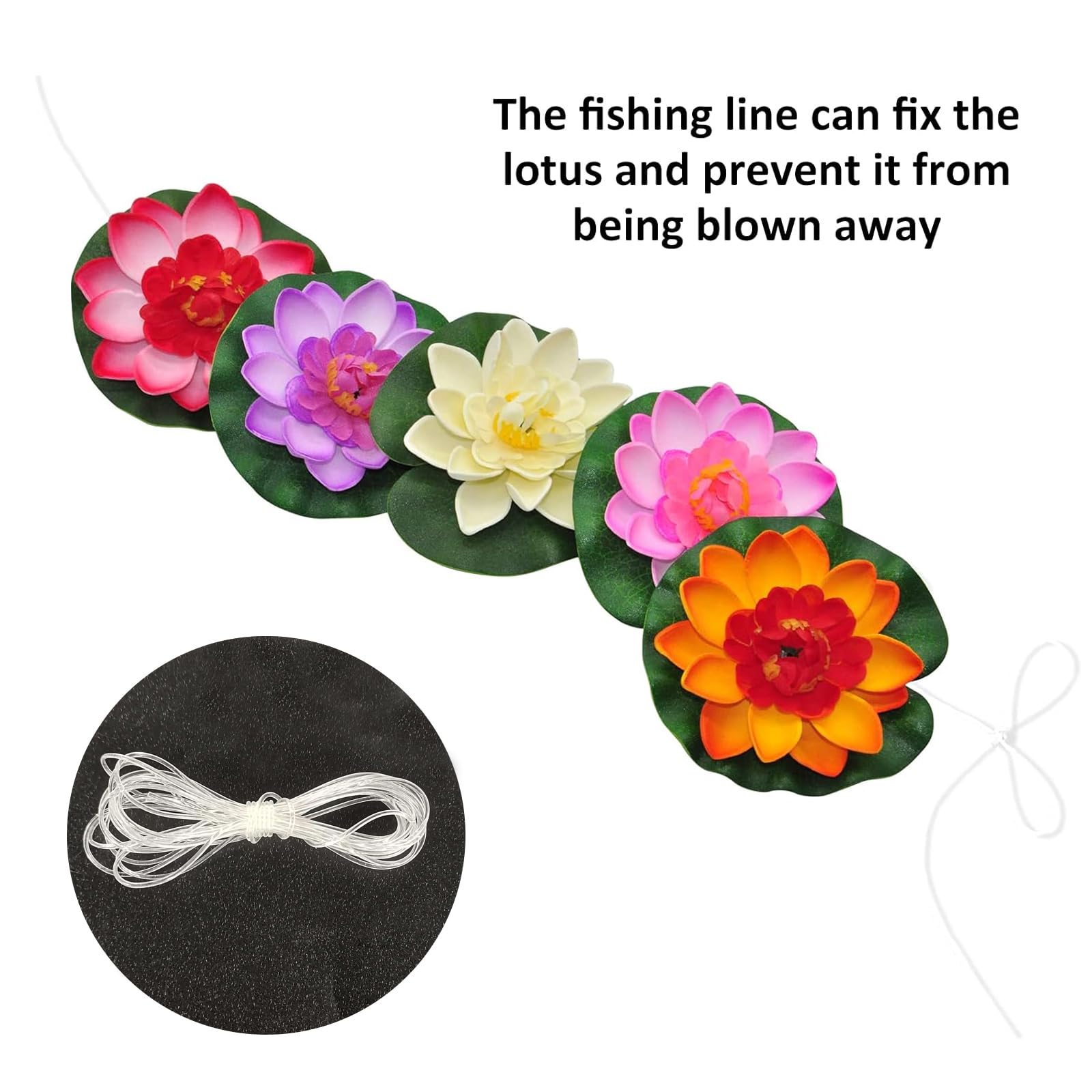 Flores Artificiales Estanque Flores Artificiales Loto Flotantes | 5  Unidades De Colores | Material EVA Para Estanque O Piscina | Decoración  Jardín O Boda Plantas Artificiales Agua EVA, image size:1600x1600