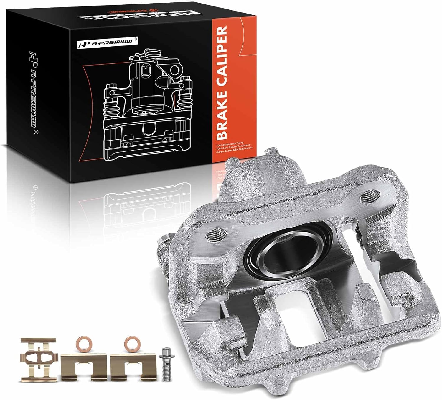 A-Premium Rear Left Disc Brake Caliper Assembly with Bracket Compatible with Honda and Acura Models - CR-V 2007-2016(07-11 Only fit Built in Japan), RDX 2013-2018, Crosstour 2012-2015