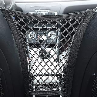 Universal Car Seat Storage Stretchable Mesh Organizer, Mesh Cargo Net Hook Pouch Holder for Purse Bag Phone Pets Children Kids Disturb Stopper.