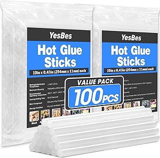 100 Pack Hot Glue Sticks, Full Size 10