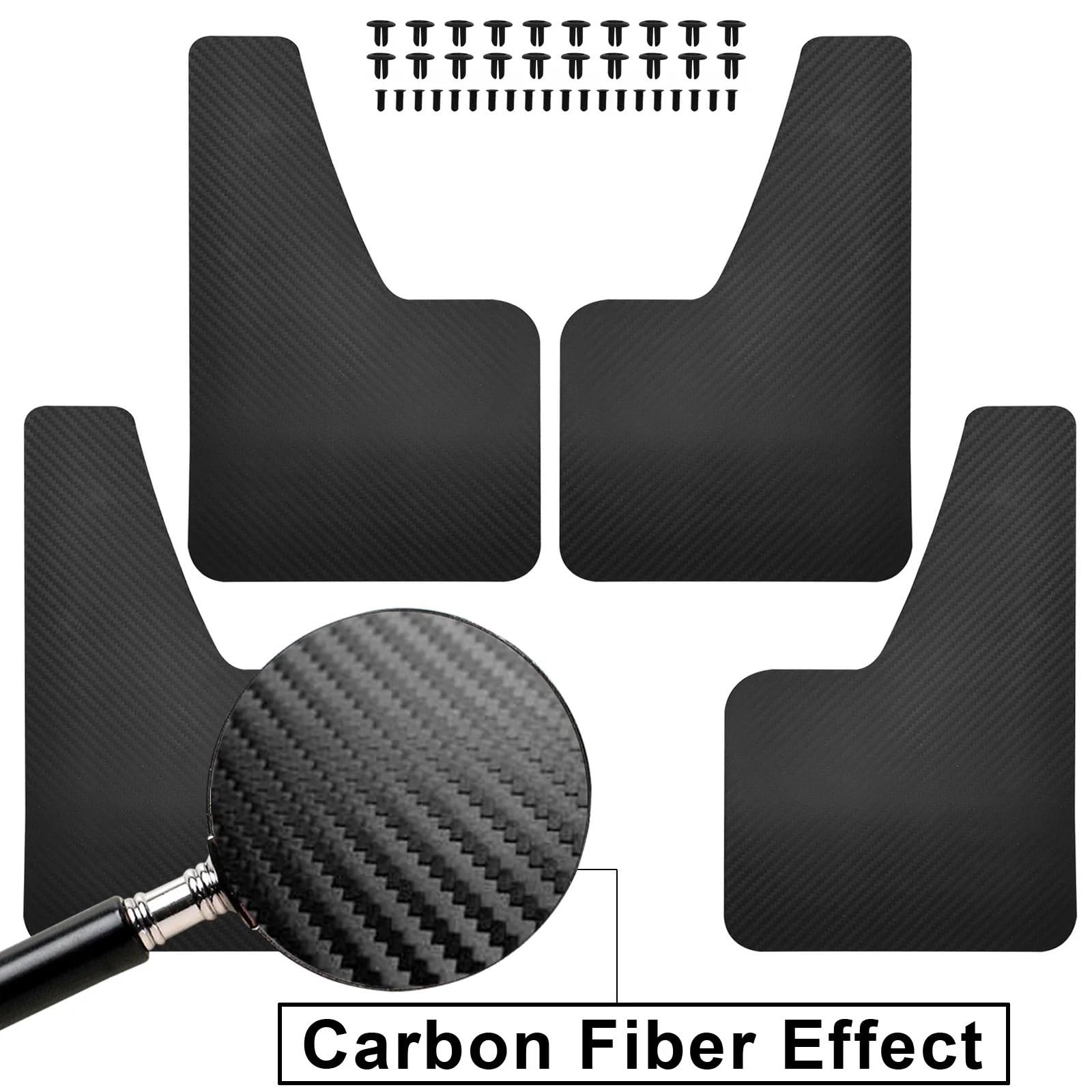 MOTOHIRO Schmutzfänger for Mitsubishi Lancer 7 8 9 10 Evolution EVO X Ix WRC 2012 2013 2014 2015 2016 Sport Schmutzfänger Spritzschutz Kotflügel Auto-Schmutzfänger (Size : 4Pcs Black)
