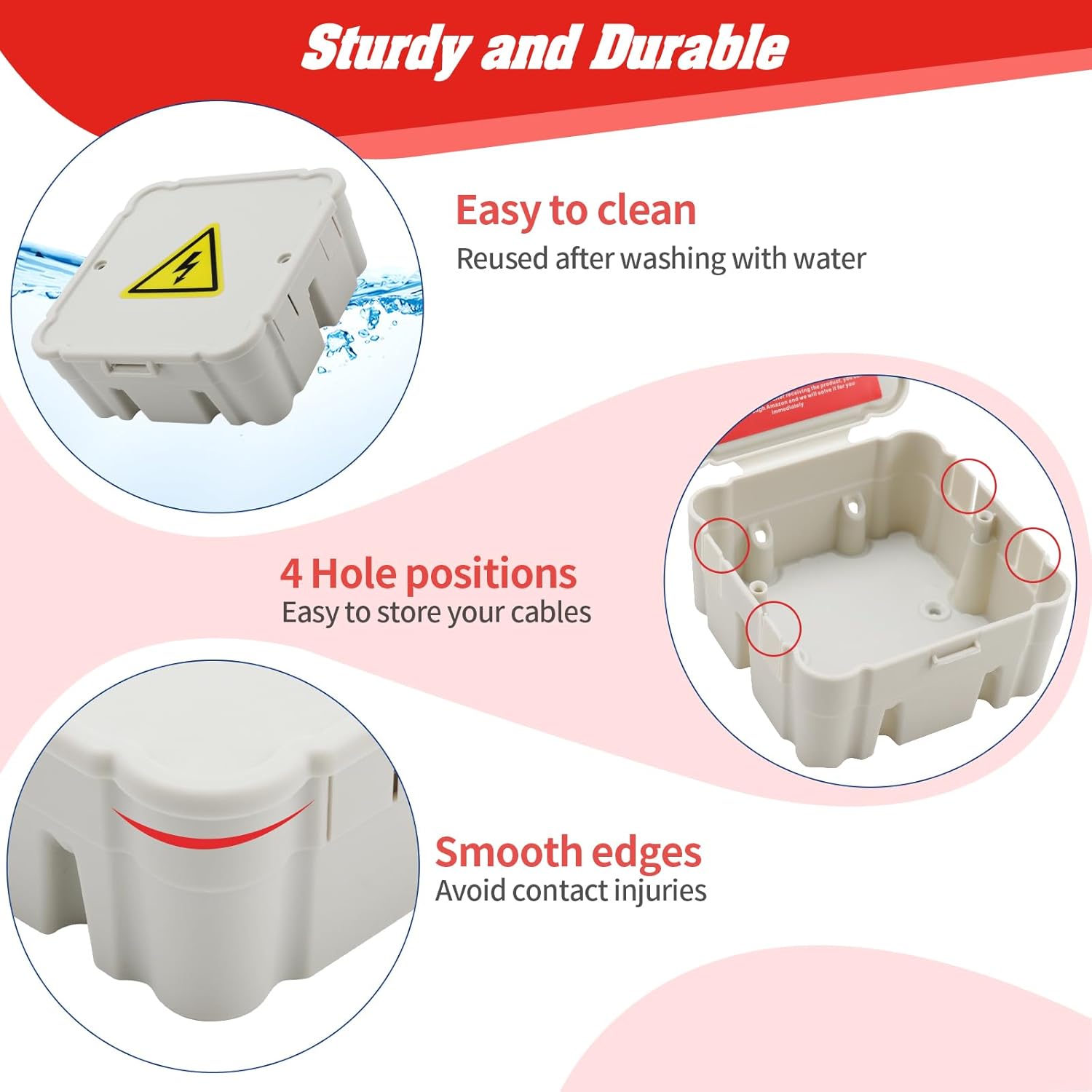Open Splice Junction Box (4 Pack), 5 Second Installation - Electrical Wire Splice Cubes