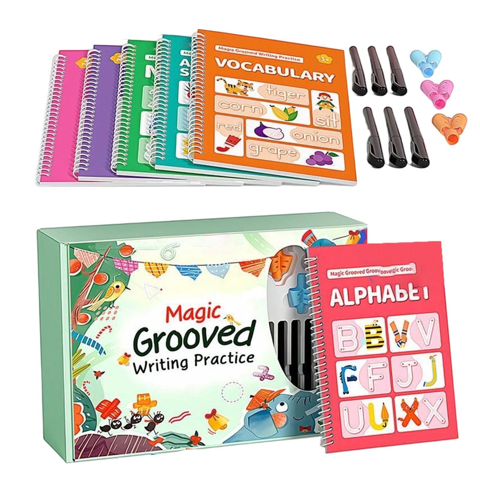 Livre de Pratique d'Écriture pour Cahier d'Apprentissage Réutilisable avec