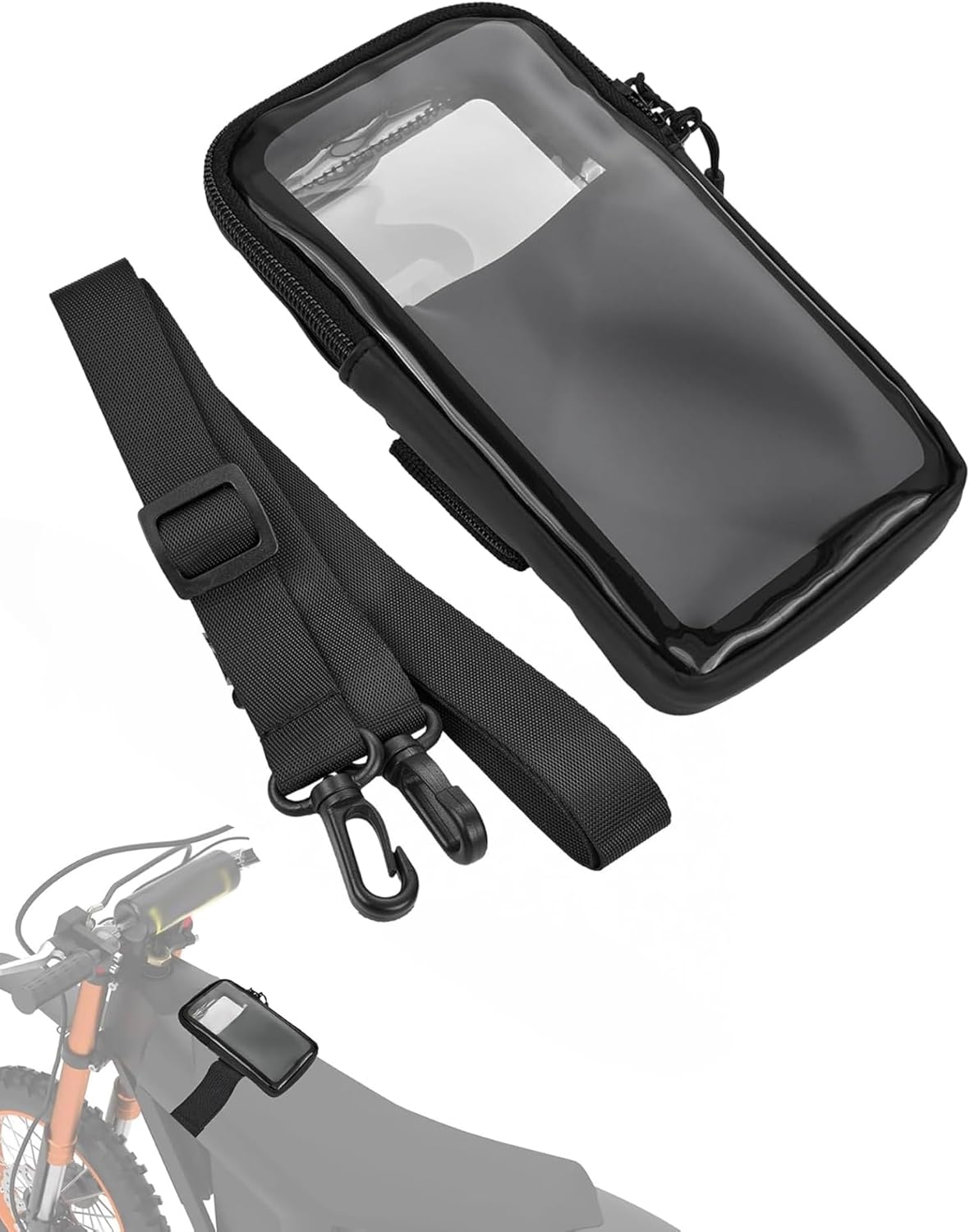 JFG RACING Frame Battery Bag with Touch Screen for E Dirt Bike,Motorcycle Front Cover Storage for Tutti Soleil 01/Surron LBX/E Ride Pro S SS SR/Talaria MX3 MX4 MX5 Ebike Accessories