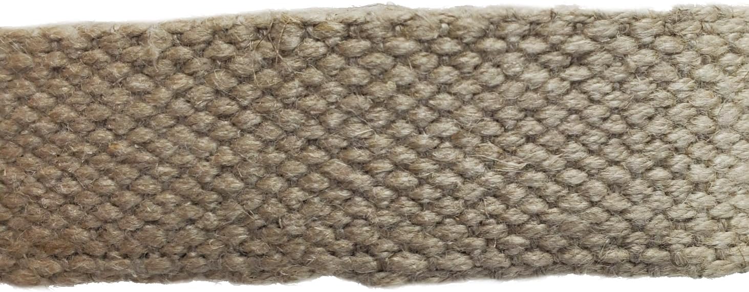 1 Inch Wide Natural Hemp Canvas Webbing - 13 Yards