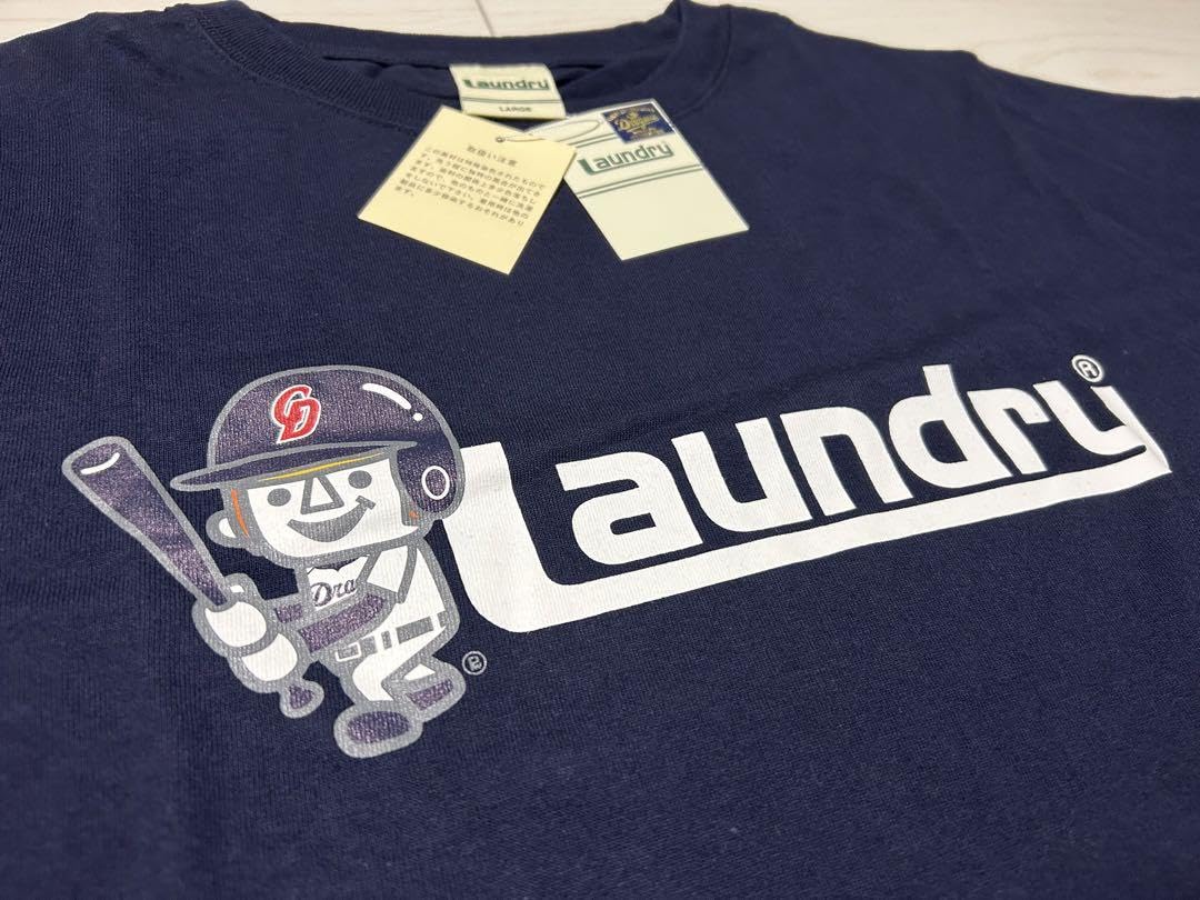 LAUNDRY×中日ドラゴンズ　コラボTシャツ　リメイク Laundry×中日ドラゴンズコラボTシャツ2024(S nocolor): 野球