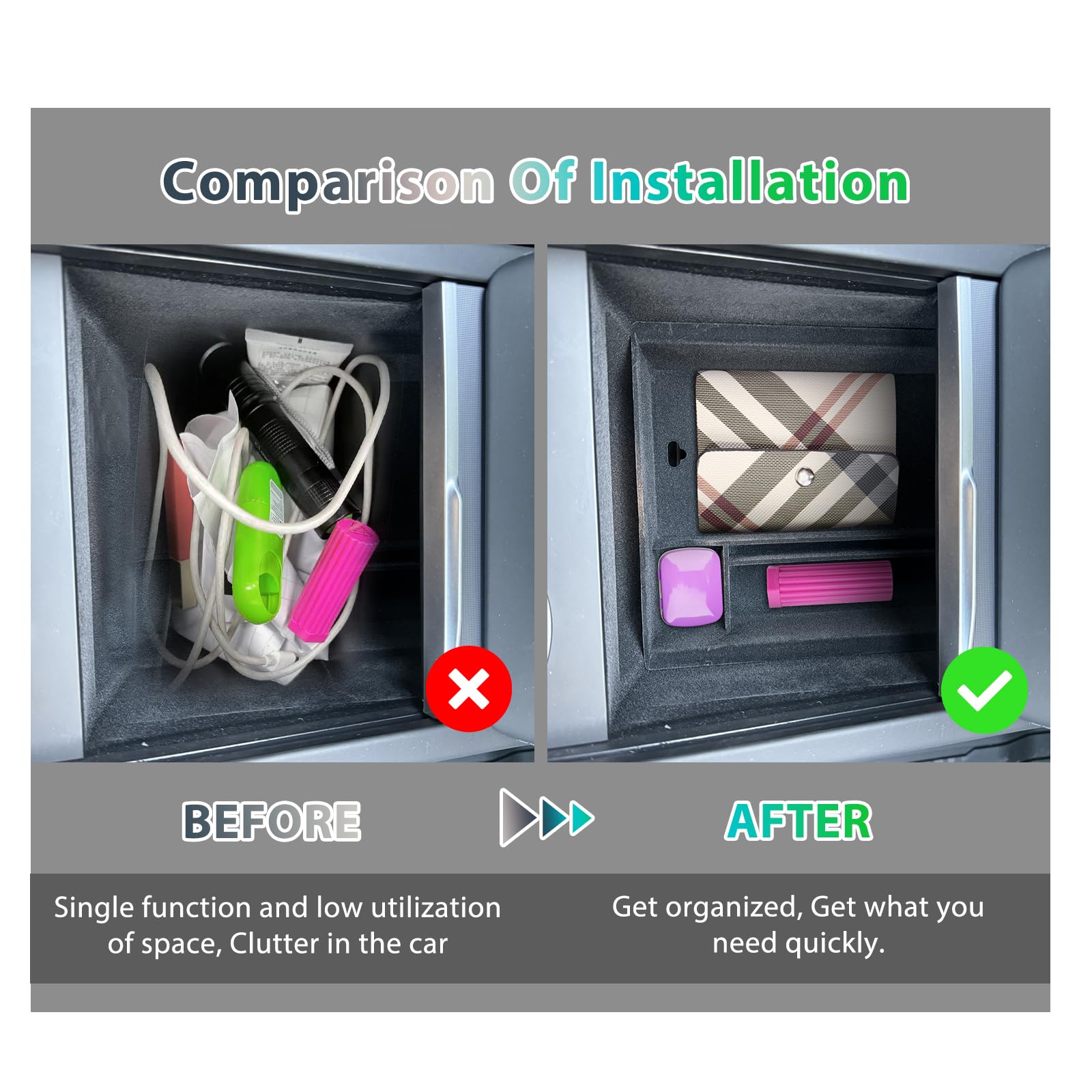 Organizer Console Centrale Per Tesla Model 3 2024-2025 - In Flocchetto, Accessorio Interno - Foto 12