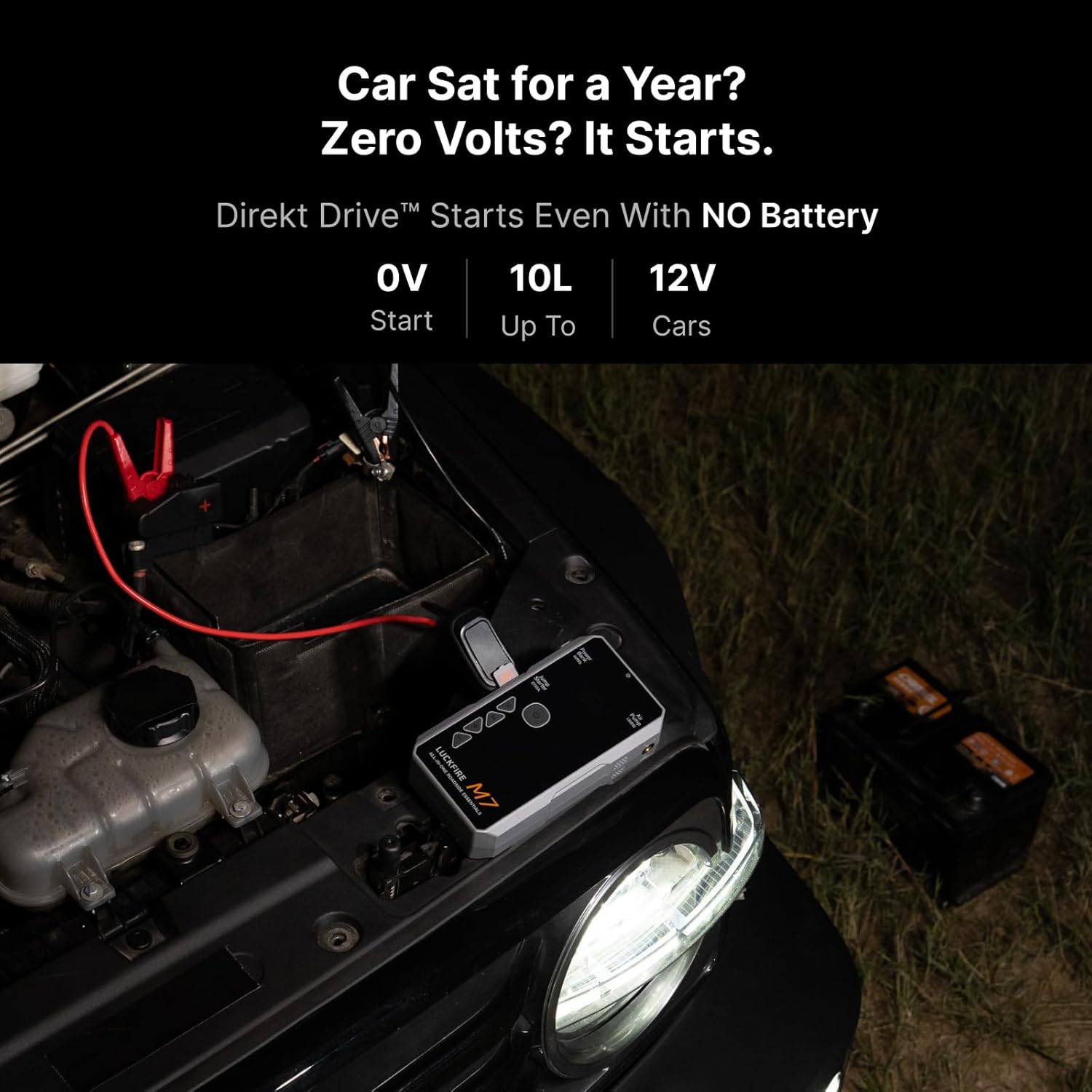 M7 SmartIgnition Jump Starter with Air Compressor, TÜV Certified 12V Car Battery Booster Pack, Portable Tire Inflator, Jump Box, 60Wh Power Bank, for 10L Gas and 8.5L Diesel