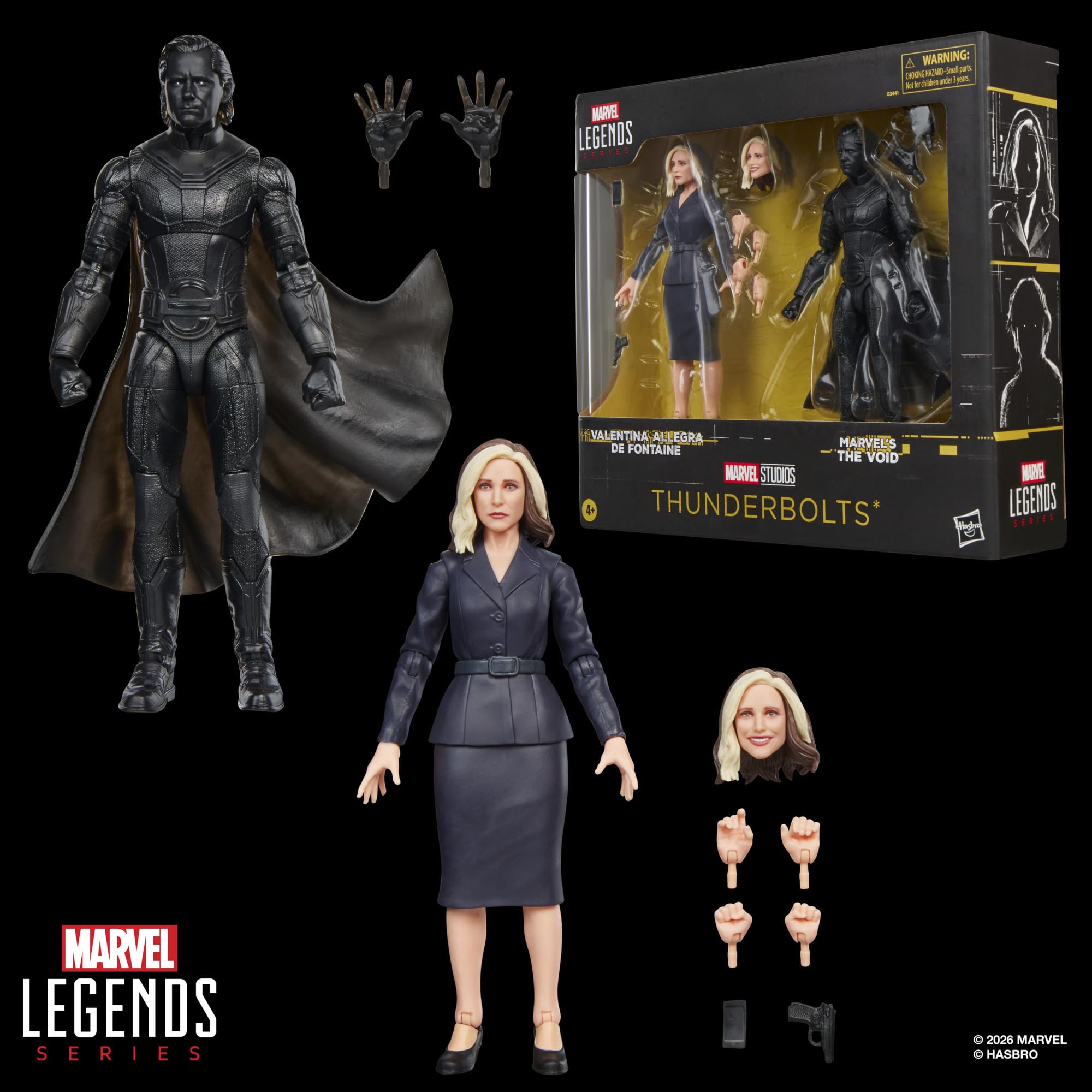 Marvel Legends Series Valentina Allegra de Fontaine und Marvel's The Void 2er-Pack, New Avengers Thunderbolts* Action-Figuren (15 cm) zum Sammeln