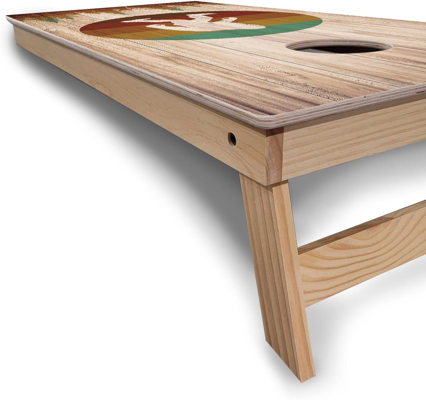 Cornhole Solutions Backyard Series Regulation Cornhole Boards Set – 4 ft x 2 ft Professional Size – Baltic Birch Plywood – Folding Legs – Premium Corn Hole Game