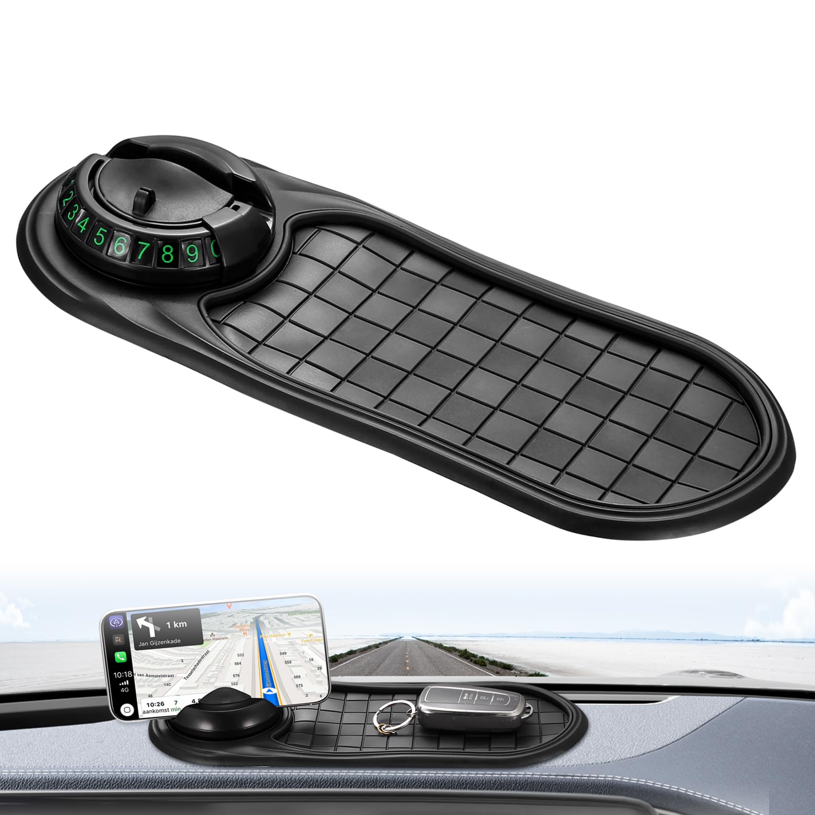 Antislipmat auto, multifunctionele anti-slipmat voor in de auto, anti