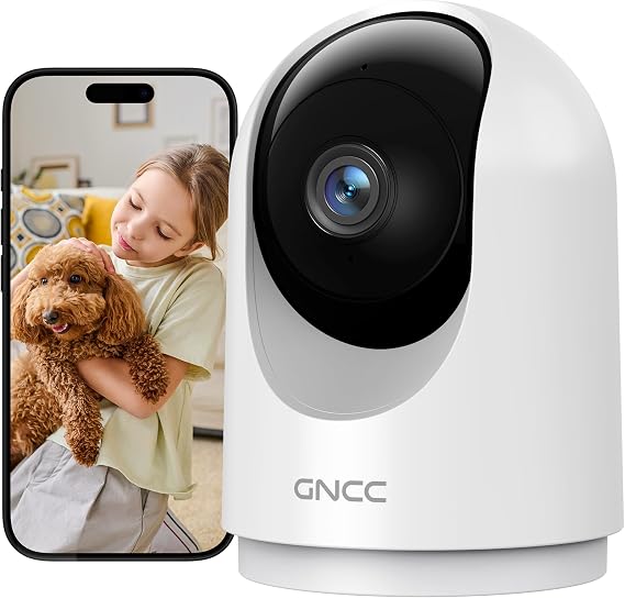 GNCC Cámara Vigilancia WiFi Interior 2K 3MP 2.4/5GHz Visión Nocturna 1 Pack | Mo…