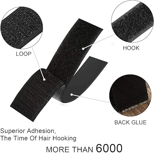 Miniatura 2 de Adhesivo de doble cara, 26.2 ft de cinta autoadhesiva extra fuerte de gancho y bucle, tira trasera adhesiva con fuerte cierre de cinta adhesiva 8.8