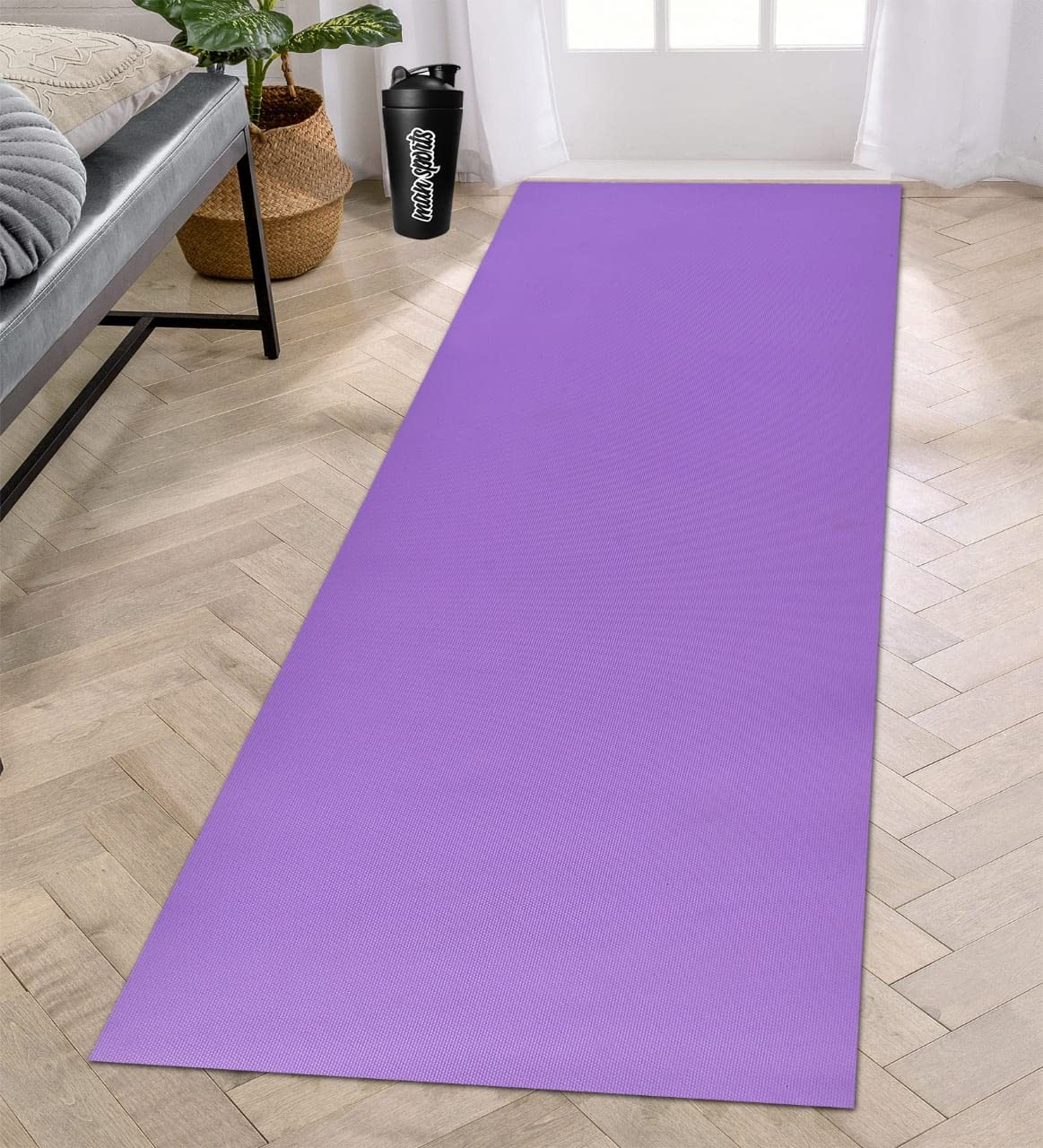 Large Size Yoga Mat for Men and Women Eco-Friendly, Non-Slippery,Non-Toxic, Thick Easy To Fold Fitness Exercise Mats with Anti-Slip For Home Gym & Outdoor Workout (4mm, Plain 04)-image-16