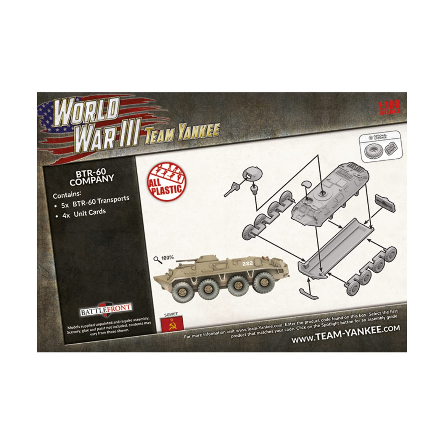BTR-60 Transport Platoon Set - 5 Véhicules + Commandant En Plastique BTR-60 Transport Platoon Set - 5 Véhicules + Commandant En Plastique