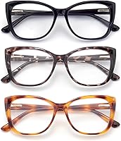 Vista 1 de 3 pares de gafas de lectura para mujer, estilo Oprah, con bisagra de resorte, lentes transparentes