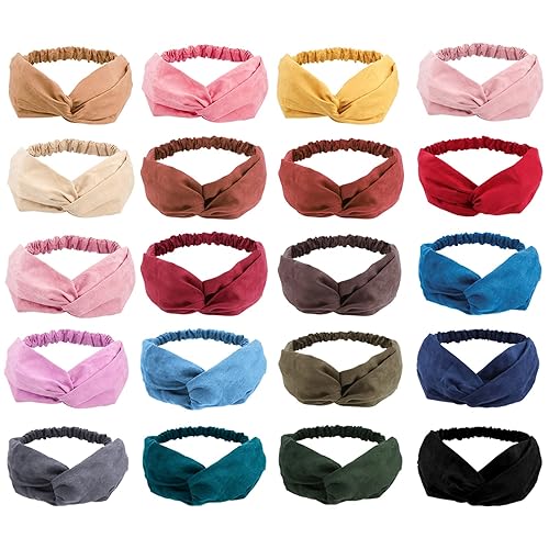 Miniatura 7 de 20 Pack Boho Headbands for Women Womens Headbands Head Bands No Slip Fashion for Women Hair Bands Boho Knotted Turban Fashion Headbands for Wigs