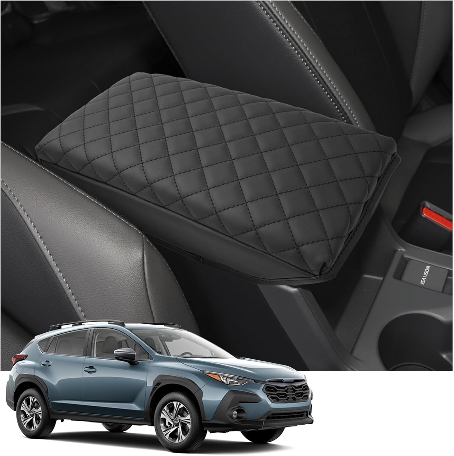 YEE PIN 2025 Crosstrek Armrest Cover for 2024 2025 2026 Subaru Crosstrek Center Console Cover, 2025 Crosstrek Armrest Thickened, Center Armrest Cover for 2024 2025 2026 Subaru Impreza Accessories