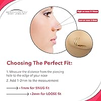 Vista 5 de Anillo de nariz doble chapado en oro de 14 quilates para mujeres y hombres, hipoalergénico en espiral, joyería de nariz para piercing individual