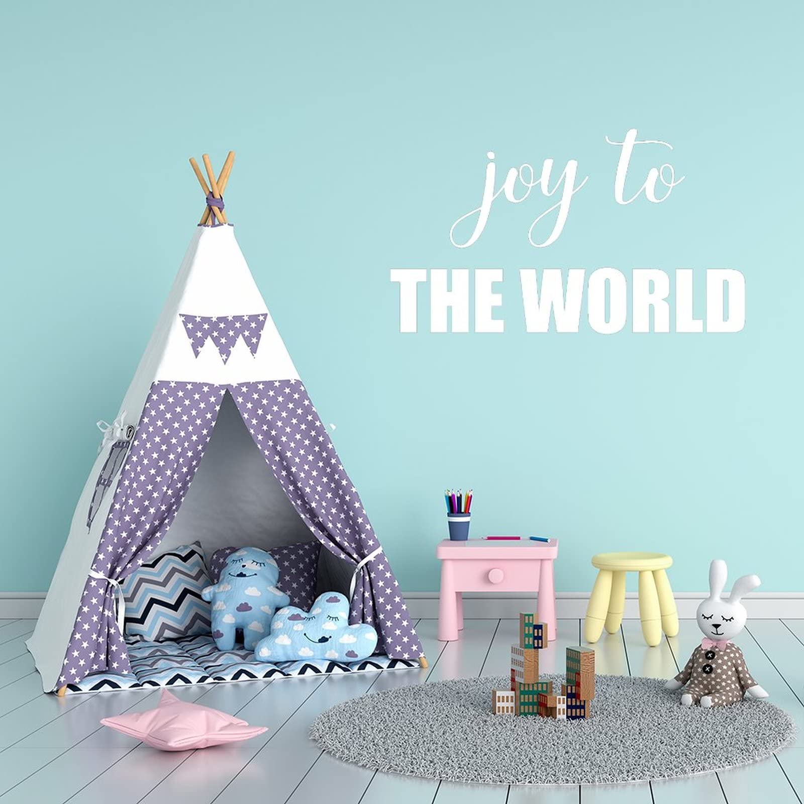 Stickers muraux en vinyle Joy to the World pour decoration chambre et salon