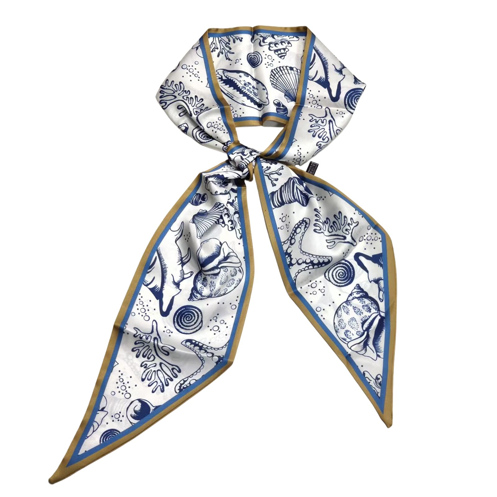 Head Hair Scarf for Women,Silky Long Headscarf Purse Bag Scarfs for Handbag Fashion Satin Neck Scarves Accessories