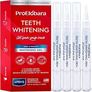 Teeth Whitening Pen, Tooth Whitening Gel - No Sensitivity, Travel-Friendly, Easy to Use, Beautiful White Smile, Mint Flavor - 4 Pens