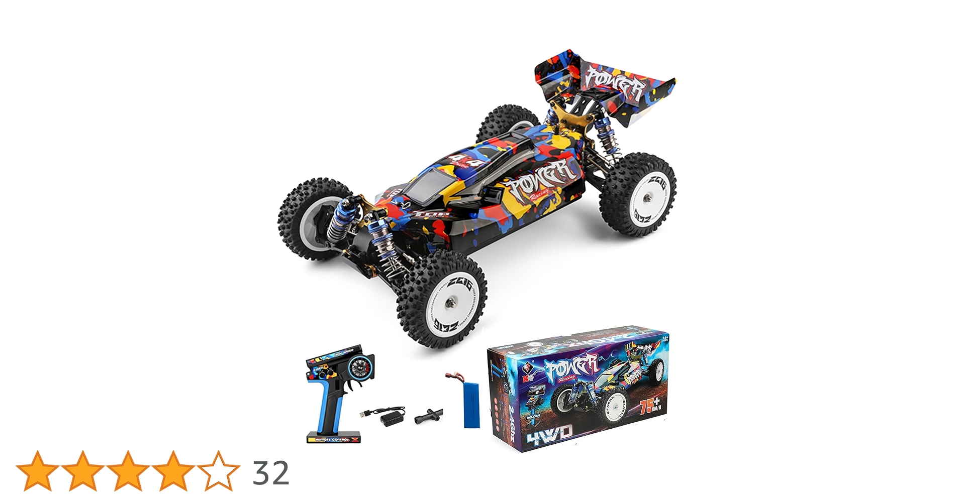 Amazon.co.jp: WLTOYS 124007 75KM/H 4WD RC Car Professional