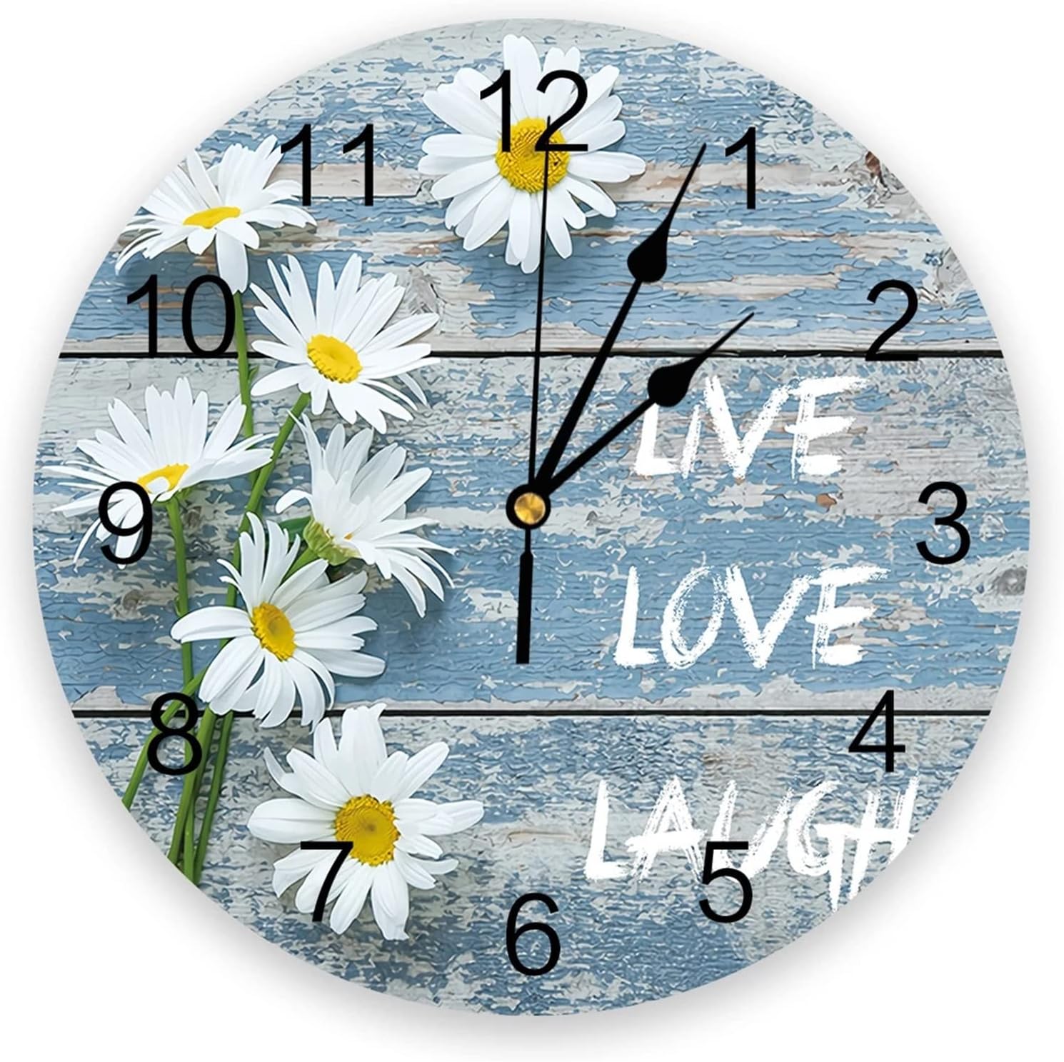 5D Diamond Painting Clock Kits for Adults Full Drill Daisy