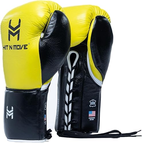 Miniatura 14 de HIT N MOVE Süvari - Guantes de boxeo de crin con , guantes de boxeo con cordones para hombre, equipo de boxeo, guantes de MMA para hombre, guantes