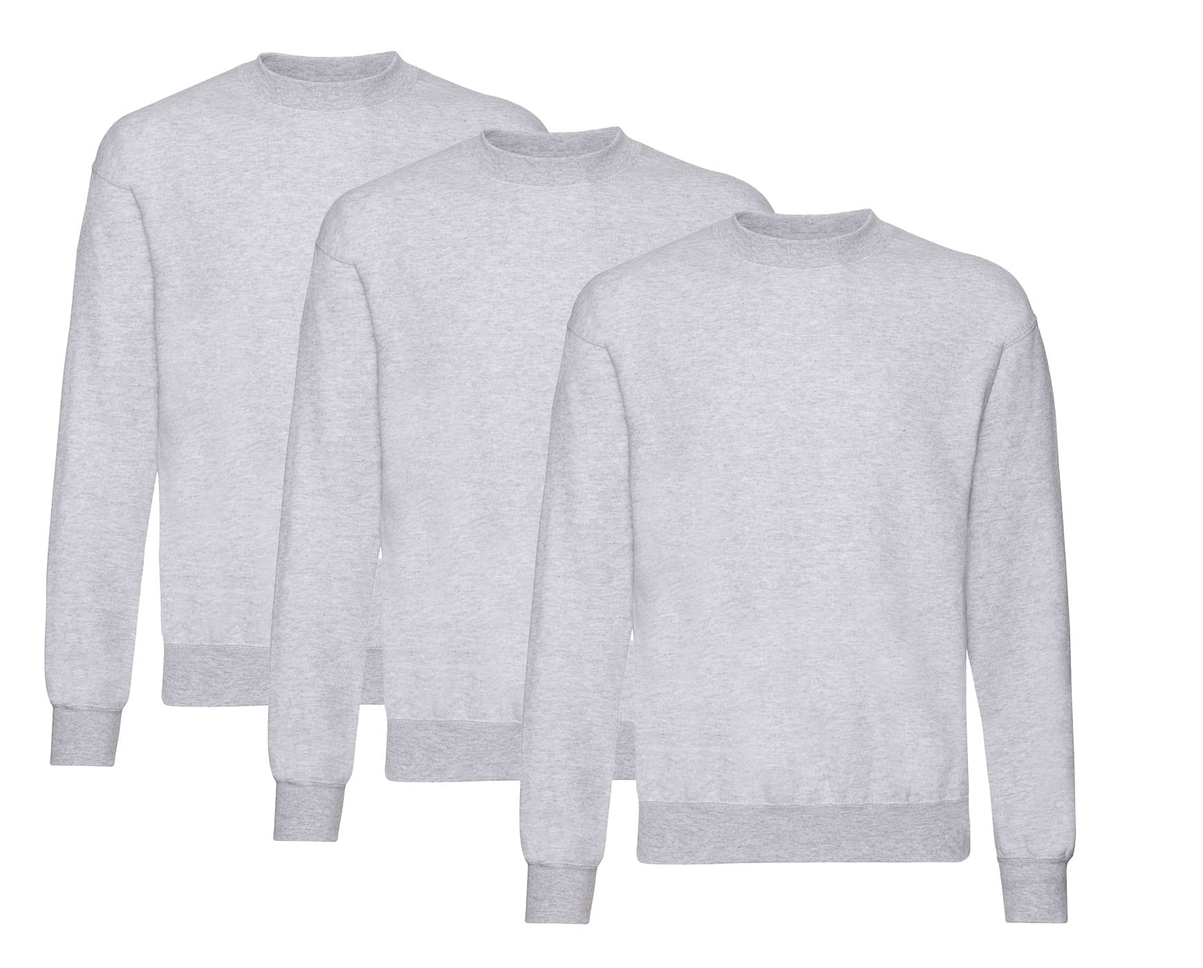 HLKauf Fruit of The Loom Herren Classic Set In Sweat M L XL XXL 3XL 4XL 5XL, Bundle-3er Set & GRATIS Block