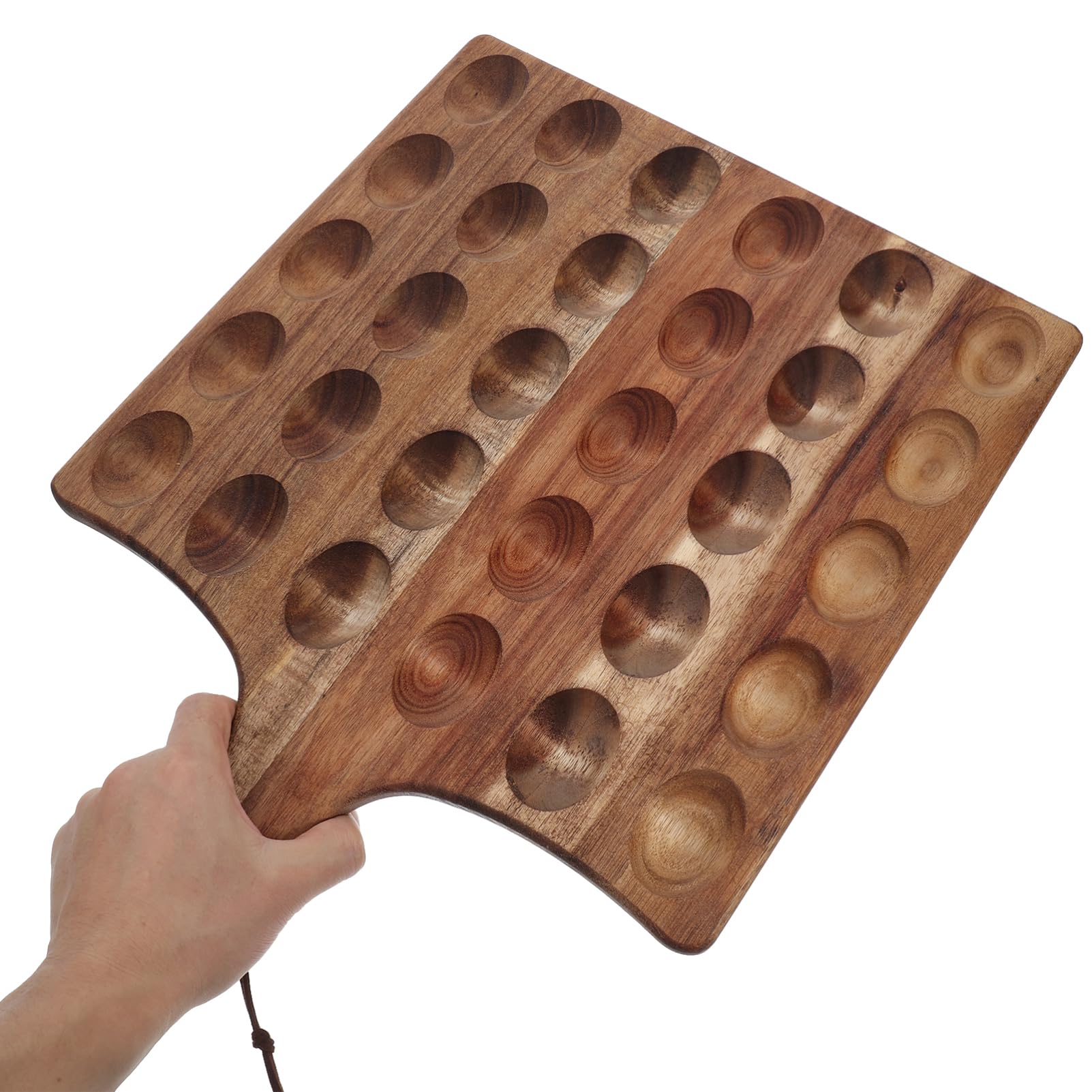 PRETYZOOM Bandeja De Madera para Platos Rellenos Soporte De Doble Cara Bandeja Cuadrada para Servir Platos Pequeños Expositor De Mostrador para Eventos En Casa.