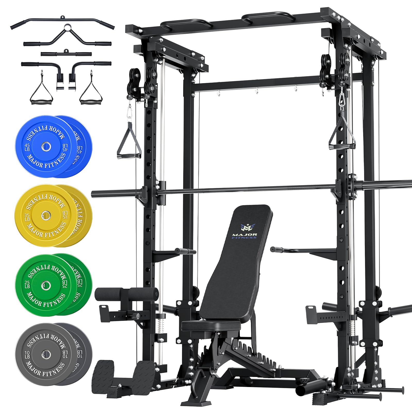 Major Fitness Drone3 Smith Machine, All-in-One Home Gym Power Rack