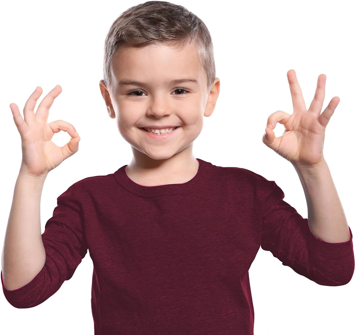 Brix 4 Pack Boys Long Sleeve Shirts Cotton Basic Tees Youth Layering T-Shirts Tagless - Image 4