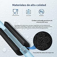 Vista 6 de Cartucho de filtro de agua de carbono CTO de 1 micrón, 2.5 x 10 pulgadas, repuesto para sistema de filtro de agua debajo del fregadero, Dupont