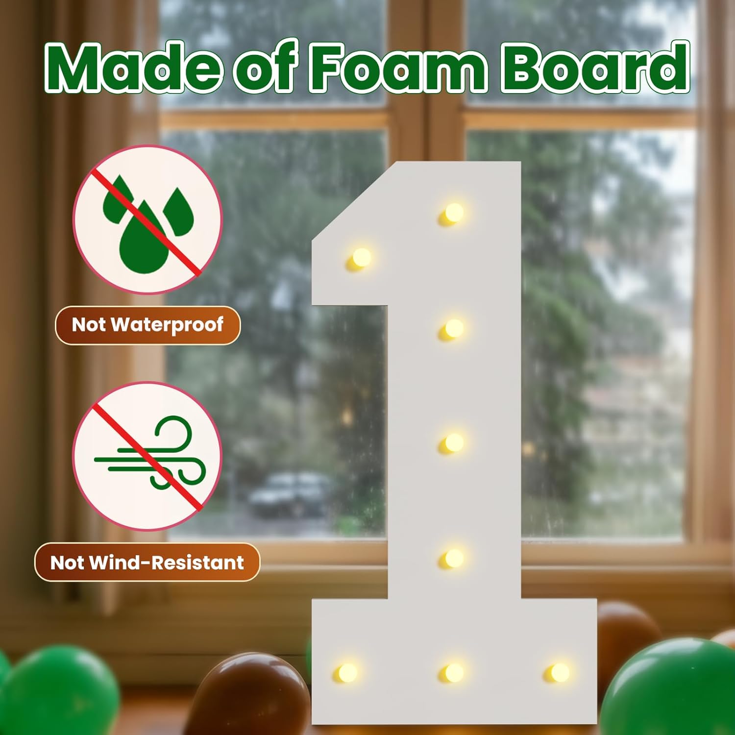 3FT 26 Marquee Numbers 26 Light Up Numbers for Party Large Foam Cardboard Warm White 2026 Graduations Sign Backdrop Birthday Party Decorations