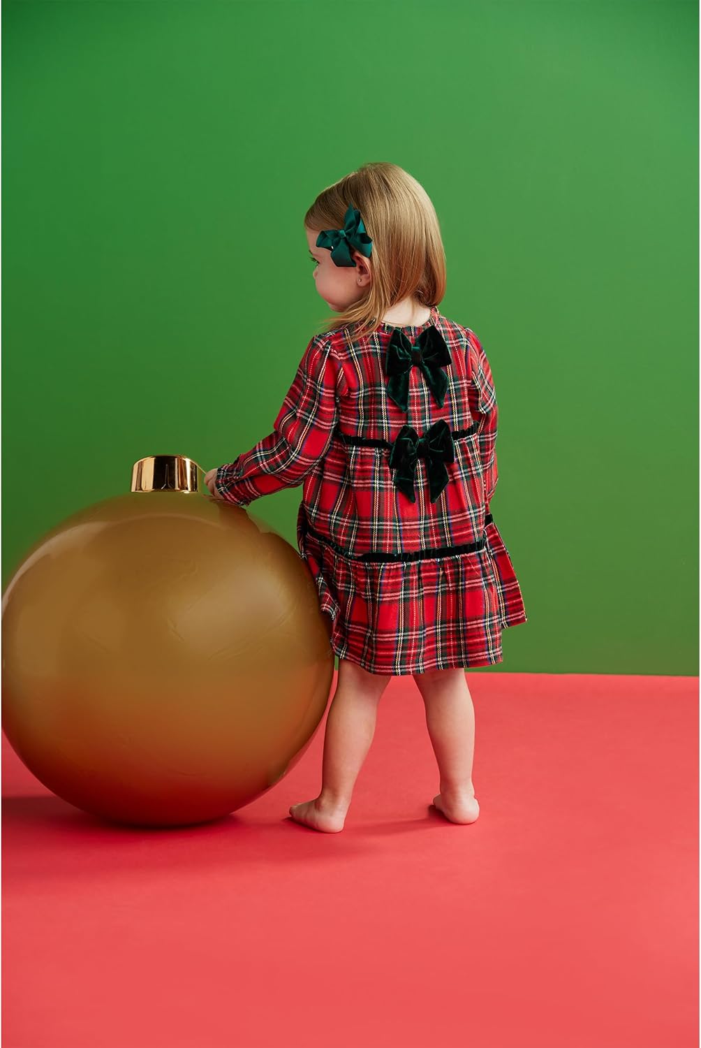 Mud Pie Baby-Girls Mud Pie Children Tartan Tiered Dress - Image 3