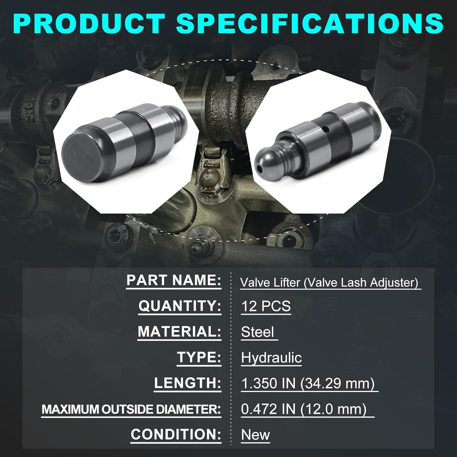 Rocker Arm & Lifter Kit for Dodge Charger Challenger Journey, Chrysler 200 300, Jeep Grand Cherokee, Ram 1500, V6 3.6L Pentastar, Replace 5184296AH 5184332AA