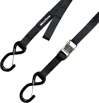 MotoTote Basic Motorcycle Tie Down Bundle for Motorcycles & Electric Bikes (Soft Loop, Cam Buckle Tie Downs & Wheel Tie)