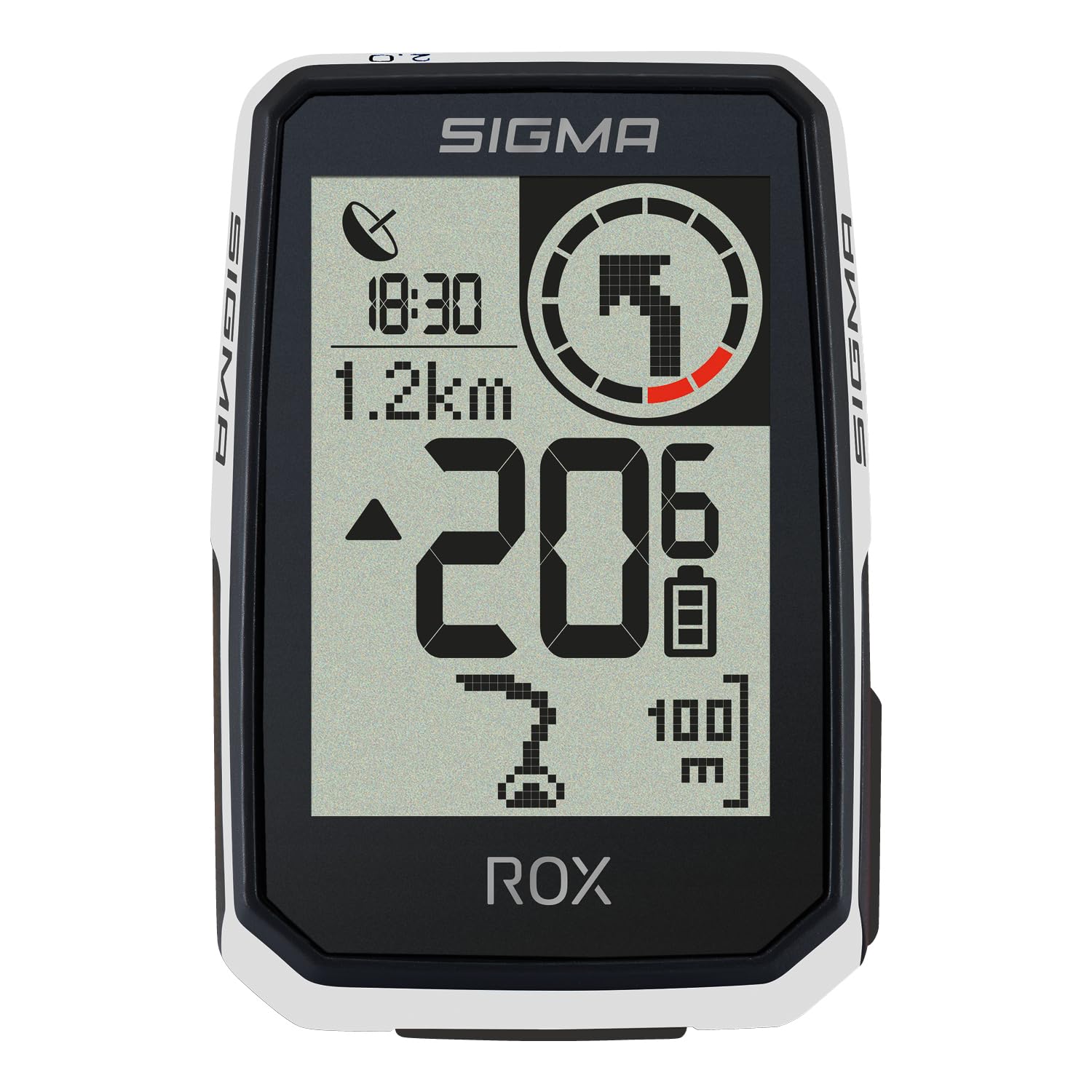 SIGMA ROX 2.0 ENDURANCE Bianco | 26h di durata della batteria | computer da bici wireless | GPS e navigazione incluso OVERCLAMP Butler | navigazione GPS outdoor | compatibile con le e-bike