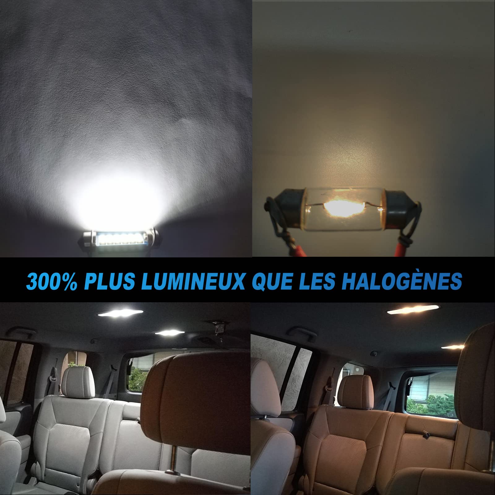 DE3175 Żarówka LED DE3021 DE3022 Żarówka LED 31 mm, 12 V 24 V CANBUS bez błędów do wnętrza Dome Light Map Light Tablica rejestracyjna Światło dzięki uprzejmości 6500 K Biały Zestaw 4 szt