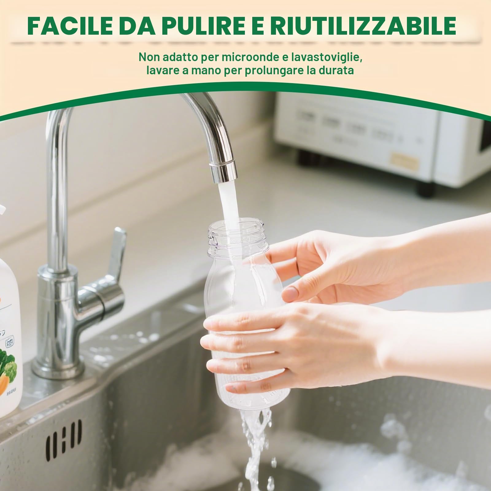 8 Pezzi Bottiglie di Plastica 200ml,Trasparenti Piccole Bottiglie per Bevande con Coperchio Nero e 8 Adesivi,Riutilizzabile Mini Bottiglia di Plastica per Conservare Succhi,Acqua e Bevande
